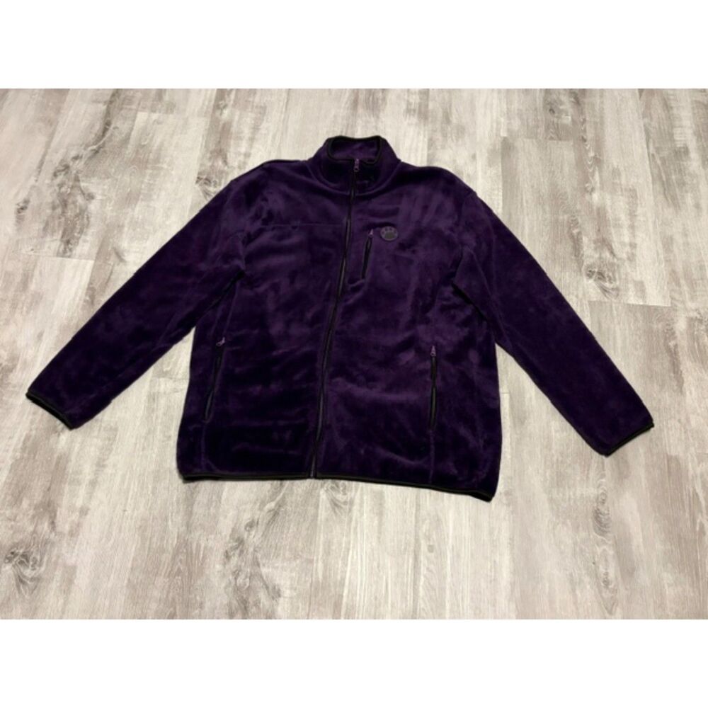 The Animal Rescue Site Purple Fleece Jacket Long Sleeve Women's 3X Mock Neck